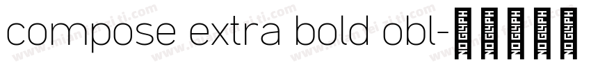 compose extra bold obl字体转换